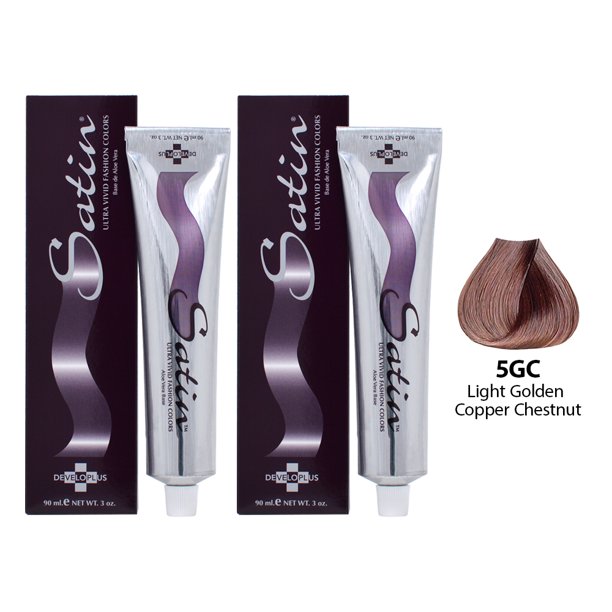 Satin Haircolor 5GC Light Golden Copper Chestnut (Pack of 2) - Walmart ...