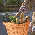 thumbnail image 4 of Small Size D Shape Children Bike Basket Detachable Front Handlebar Basket Handmade Natural Wick Woven Bike Storage Container, 4 of 8