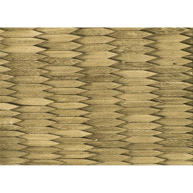 Ahgly Company Tapis Rectangulaire Lavable en Machine Intérieur Transitionnel Jaune, 2 Pieds x 3 Pieds