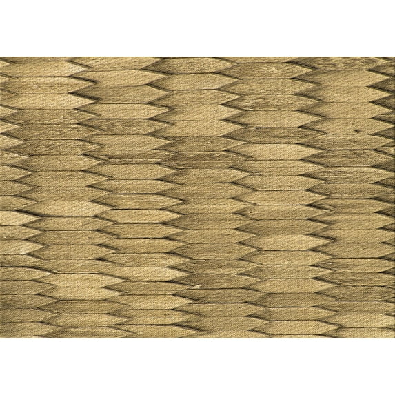 Ahgly Company Indoor Rectangle Patterned Bee Yellow Area Rugs, 5' x 7'