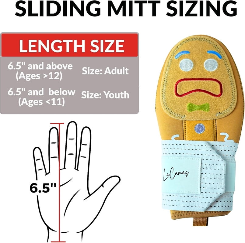 Baseball Sliding Mitt – Youth & Adult Sizes – Drippy Designs (Gingerbread, Ninja, Ice Cream, Alien, USA, Cyclops) – Left & Right Hands – Hand & Wrist Protection