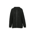 thumbnail image 5 of KOMOO Women Zip Up Hoodie Pockets Long Sleeve Solid Color Drawstring Jacket Casual Sweatshirts, 5 of 9