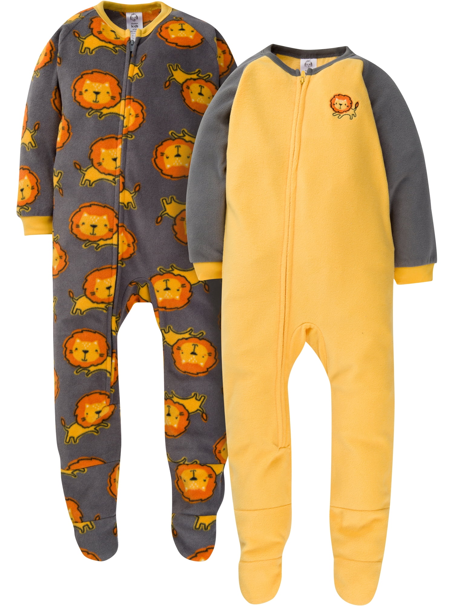 Gerber Baby & Toddler Boys Microfleece Blanket Sleeper Pajamas, 2Pack