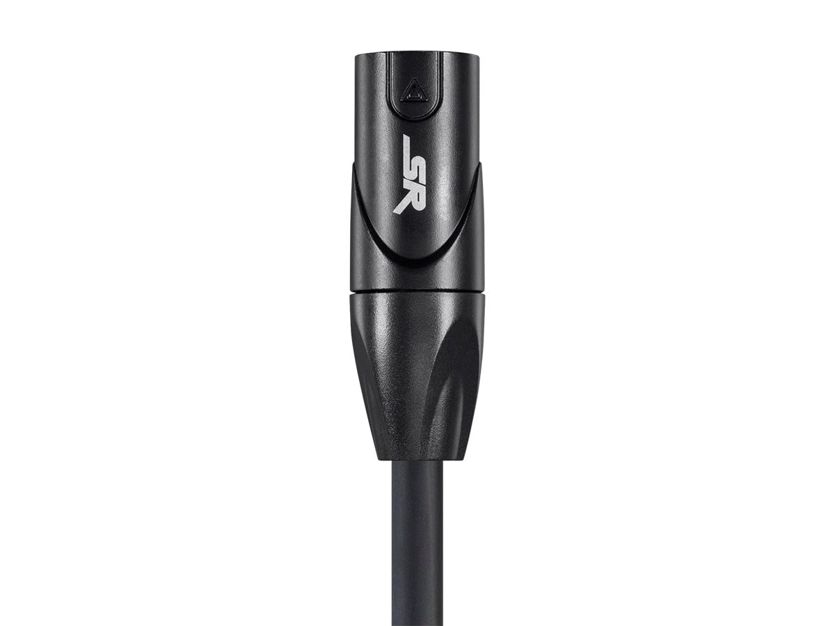 Monoprice XLR Male to 1/4 Inch TRS Male Cable - 15 Feet - Black | 16AWG, Gold Plated - Stage Right Series