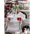 thumbnail image 4 of Outdoor Tablecloth with Umbrella Hole and Zipper, Black Christmas Round Table Cloth 60 Inch Waterproof Tablecloth, Snowman Snowflake Gifts Xmas Tree Picnic Table Cover for Patio Camping, 4 of 7