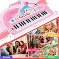 thumbnail image 6 of Lictin Baby Piano Toys for Kids, Toddlers Piano Keyboard Instrument with Microphone, 37 Keys Piano Toys Educational Musical Gift for 2 3 4 5 6 Year Old Girls, Pink, 6 of 7