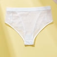 thumbnail image 4 of Womens Thongs Underwear Fashion Women's Lace Solid Stretch Panties High Waist Underpants Panties Briefs White S, 4 of 4