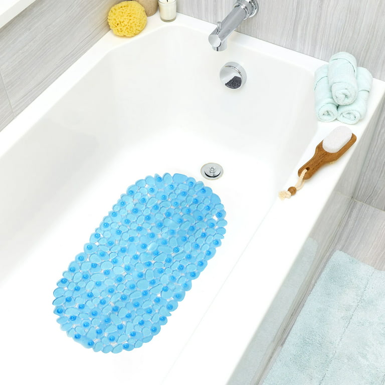 Grandest Birch Pebble Pattern Bathtub Mat with Suction Cup Anti-skid  Colorful Shower Mat for Door Shockproof Non Slip Comfortable 