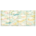 thumbnail image 2 of BZSMCE Acrylic 4 Compartments Pencil Holder Organizer Makeup Brush Holder In Mint Bear Floral Pattern, 2 of 7