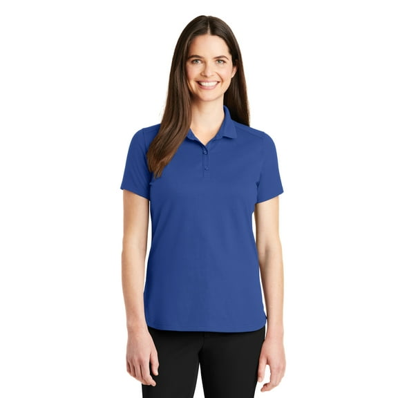 Port Authority Adult Female Women Plain Short Sleeves Polo True Blue Medium