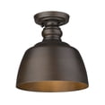thumbnail image 4 of Wry Lighting Holmes 1-light Flush Mount in Rubbed Bronze, 4 of 6