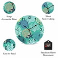 thumbnail image 5 of Wall Clock Teal Green Starfish Shell Clocks PVC Silent Non-Ticking Battery Operated Decorative Nautical Ocean Coral Round Clock for Home Living Room Kitchen Bedroom Office School Wall Decor 14 Inch, 5 of 9