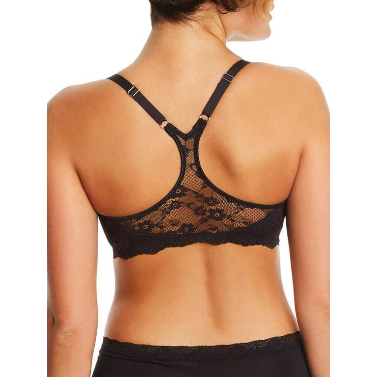 Maidenform 7112 One Fab Fit Extra Coverage Lace T-Back Bra Black - Size  32DD