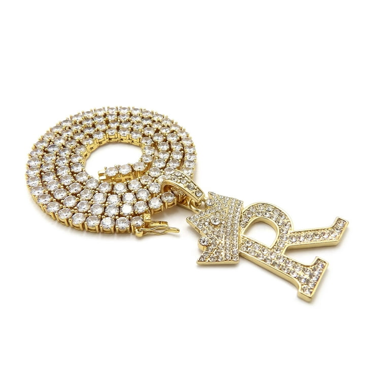 Philip Jones Bracciale Iniziale Lettera R Con Cristalli Zircondia - Elegante Gioiello Amicizia - copertina