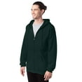 thumbnail image 4 of Hanes Ultimate Men's Full-Zip Heavyweight Fleece Hoodie Deep Forest S, 4 of 4