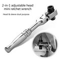 Ratchet Handle Socket Wrench 1/4" Drive 72 Tooth Head for Stubby 115Mm