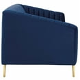 thumbnail image 3 of Modway Valiant Vertical Channel Tufted Performance Velvet Sofa in Navy, 3 of 5