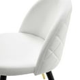 thumbnail image 6 of Side Dining Chair, Set of 2, Fabric, White, Modern Contemporary Urban Design, Kitchen Room Cafe Bistro Restaurant Hospitality, 6 of 9