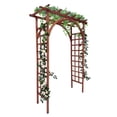 thumbnail image 3 of QinaQin Arche d'Arbre de Jardin en Bois, Arche d'Allée Extérieure, Teck, 3 of 6
