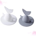 thumbnail image 4 of 2pcs Tub Stopper Plug Cover Silicone Cute Fish Drain Stopper Round Flat Suction Cover for Bathroom Laundry Kitchen Random Color S, 4 of 5