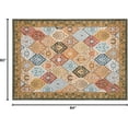 thumbnail image 3 of Hallway Runner Rug Vintage Washable Non-Slip Kitchen Rug Runner with Rubber Backing, Ultra-Thin Moroccan Boho Carpet Runner for Home Decor, 5 x 7 ft, Orange, 1 Pack, 3 of 8