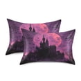 thumbnail image 2 of Dailycode Satin Pillow Case Standard Silk Pillow Cover for Hair and Skin Envelope Closure Castle Of Terror 20"x26", 2 of 9