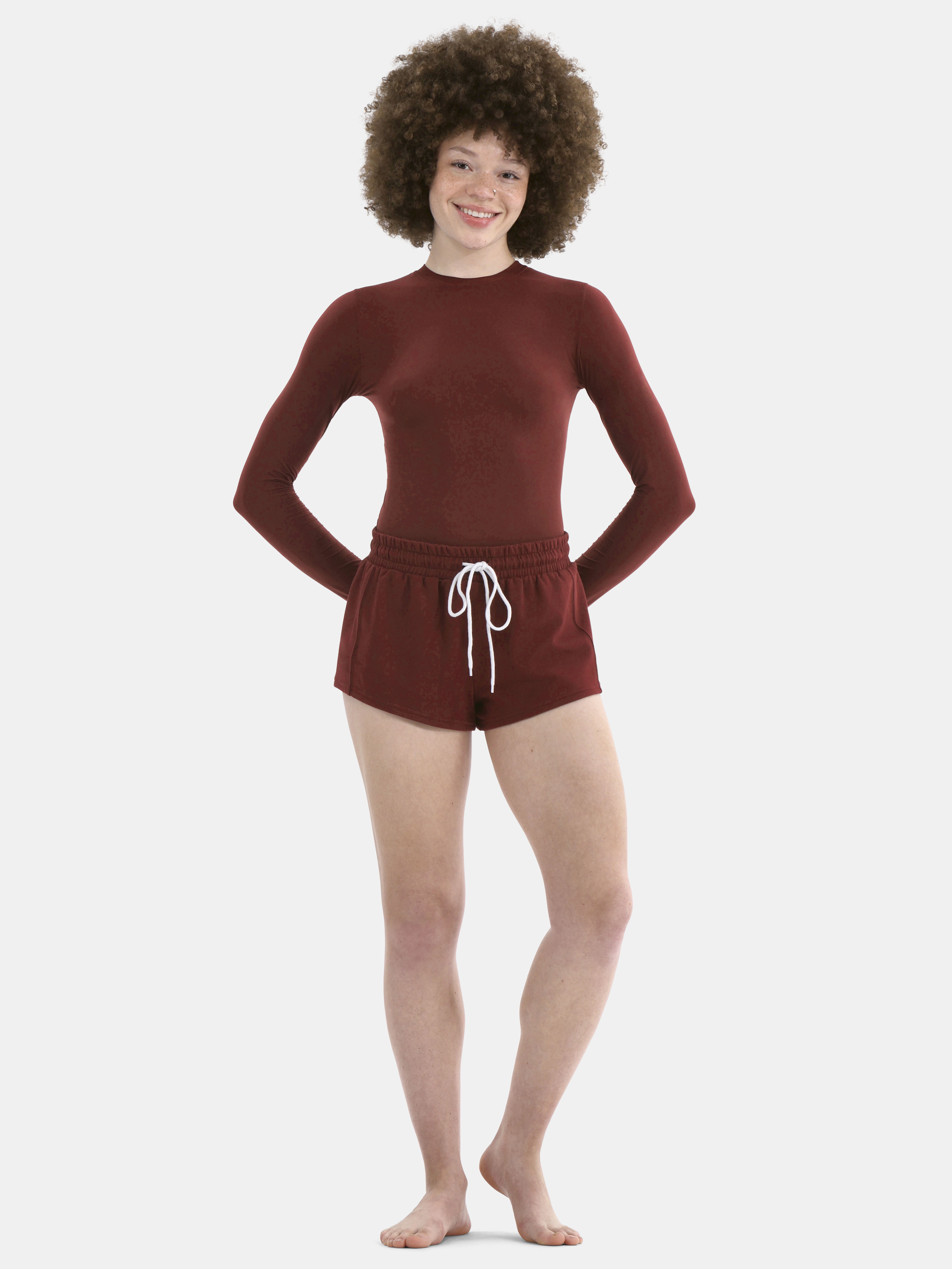 No Boundaries Women’s Fit Stretch Long Sleeve T-Shirt, Sizes XS–3XL