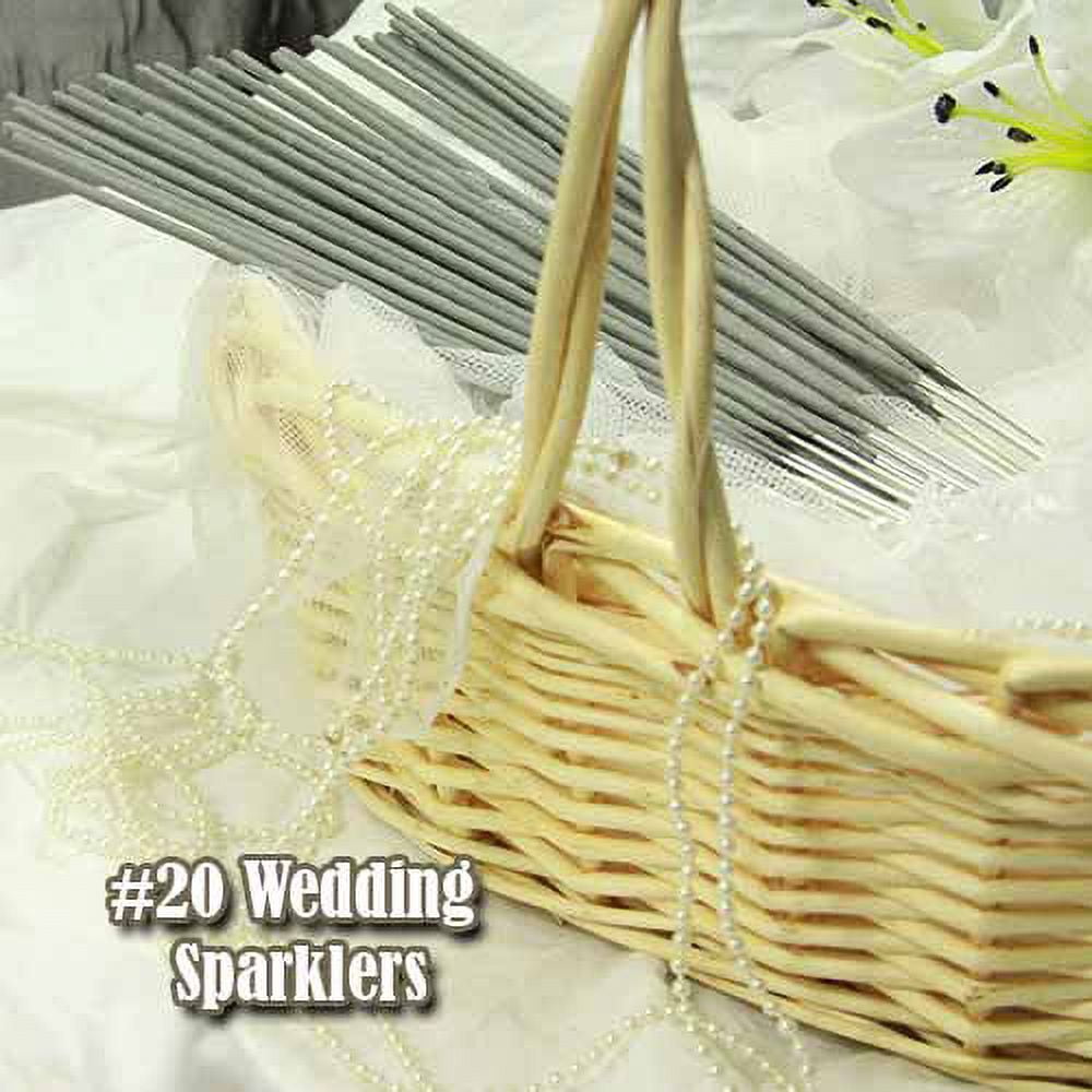 144pc Wedding Sparklers, 17.5in, 18 Packages of 8 Sparklers