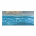 thumbnail image 1 of Appalachian Gym Towel, Panorama Vista Wild Nature Photo of Fog in the Roan Highlands, One-Sided Quick Dry Microfiber for Beach Fitness & Swimming, 60" x 30", Tan Sea Blue, by Ambesonne, 1 of 2