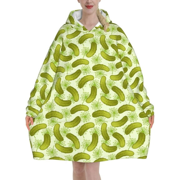 Dill Pickles Blanket Hoodies For Women And Men Adult Oversize Wearable Blanket Hoodies For Soft And Warm
