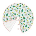 thumbnail image 3 of Balery Pineapple Printed Christmas Tree Skirt , Merry Christmas Party Christmas Tree Decoration,Adjustable Tree Skirt-48", 3 of 8