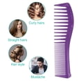 thumbnail image 7 of Unique Bargains 2 Pcs Anti Static Hair Comb Wide Tooth for Thick Curly Hair Hair Care Detangling Comb Purple, 7 of 7