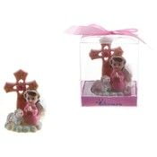 Ddi Baby Angel Praying with Lamb Poly Resin Baby Angel Praying with Lamb Poly Resin - Pink