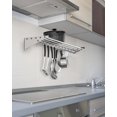 thumbnail image 5 of RIEDHOFF Metal Kitchen Rack for Storage and Organization, [NSF Certified] 12" x 24" Stainless Steel Wall Mount Shelf with 10 S Hooks for Hanging Pots, Pans, Cookware in Home and Restaurant, 5 of 6