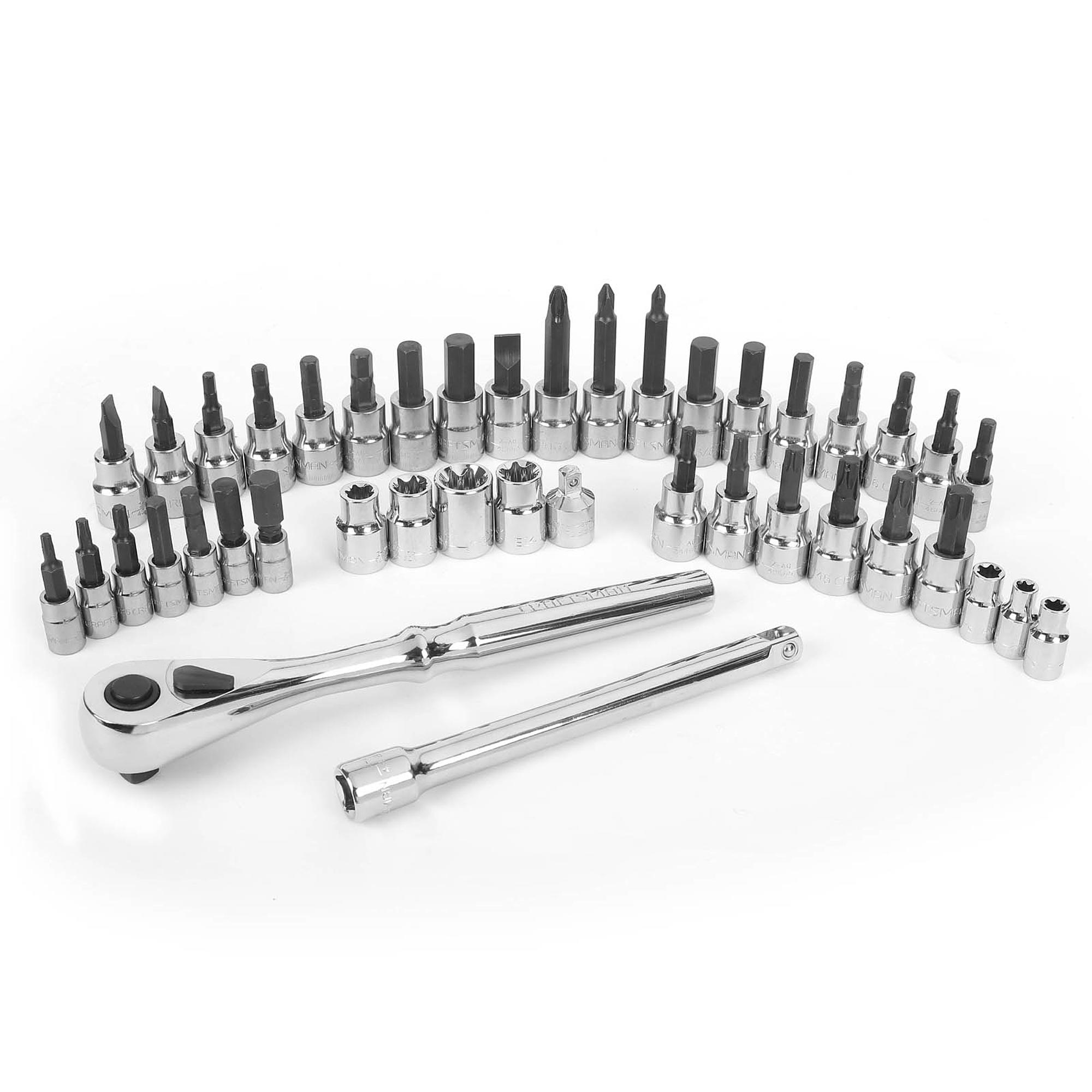 Craftsman 42 piece 1/4 and 3/8-inch Drive Bit and Torx Bit Socket Wrench Hand Tool Set 99941 - image 2 of 2