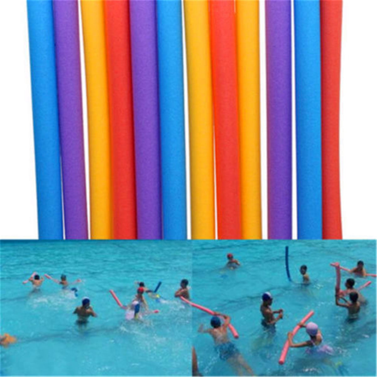 Lot 8 x Noodle Swimming Pool Noodle Therapy Water Floating Foam Random Colors. 