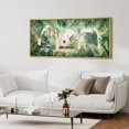 thumbnail image 5 of IDEA4WALL Extra Large Framed Canvas Print Wall Art Tranquil Archway Garden View Lush Tropical Foliage Artwork Nature Wilderness Antique Fine Art Decor Multicolor for Home Decoration - 60"x30", 5 of 5