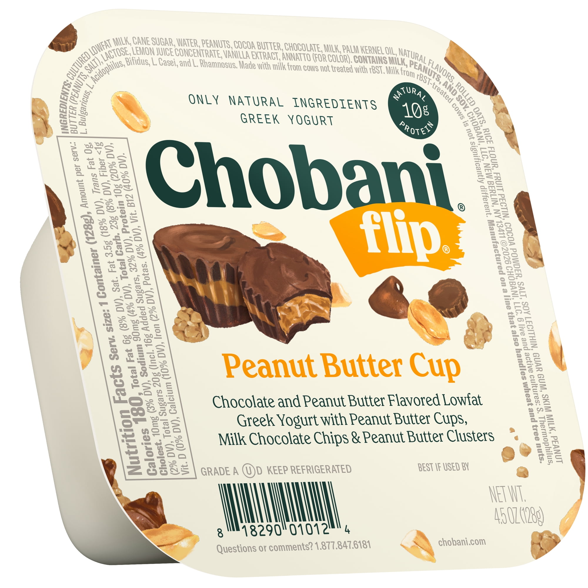 Chobani Flip Low-Fat Greek Yogurt, Peanut Butter Cup 4.5 oz