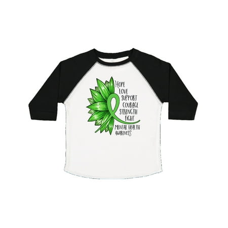 

Inktastic Mental Health Awareness Green Sunflower Ribbon Gift Toddler Boy or Toddler Girl T-Shirt