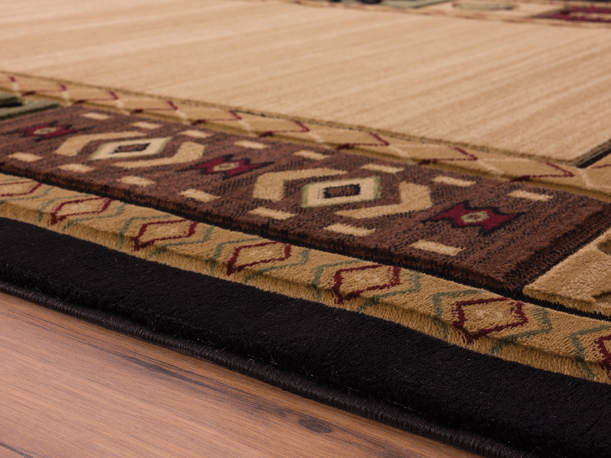 United Weavers Rustic Forest Cimarron Lodge Border Area Rug, Beige, 2'7" x 4'2"