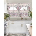 thumbnail image 4 of Pink Roses Floral Swag Curtains for Living Room/Bedroom Windows, Vintage Romance Botanical Flowers Kitchen Curtains and Valances Set 36 Inch Length, Light Filtering Swags Valance Curtain Panels, 4 of 5