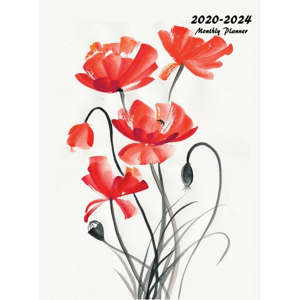 20202024 Monthly Planner Large Five Year Planner with Floral Cover