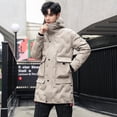 thumbnail image 4 of 90% Duck Down Filling & Men's Winter Warm Coat Down Jacket Windproof Long Hooded Parka, 4 of 5