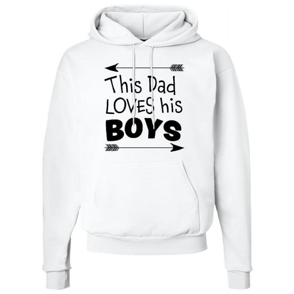 Inktastic This Dad Loves His Boys Fathers Day Adult Hoodie Sweatshirt