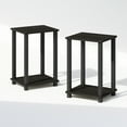 thumbnail image 4 of Furinno Simplistic Compact Bedside Table, Nightstand, Espresso/Black, Set of 2, 4 of 7