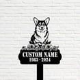 thumbnail image 4 of Handmadetneonsign Corgi With Stake, Corgi Metal Name Sign Stake, Corgi Dog Pet Metal Stake Decor, 4 of 5