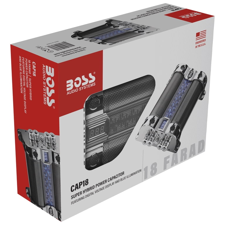 BOSS Audio Systems Cap18 - 18F Car Audio Capacitor, Digital