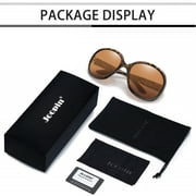 Joopin Oversized Polarized Women Sunglasses, Ladies Vintage Big Frame Sun Glasses Shades (Leopard Brown)