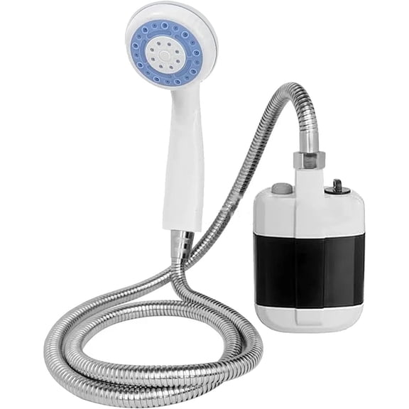 Portable Battery Powered Camping Shower – 2200mAh Rechargeable Outdoor Shower Pump with 1.5m Hose – Electric Water Pump for Camping, Picnic, Pet Bath, Garden – IPX4 Waterproof – 600g