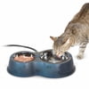 K&H Pet Products Thermo-Kitty Café Stainless/Black 12 ounce + 24 ounce